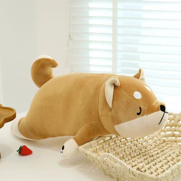30'' Shiba Inu Plush Stuffed Animal Dog Plush Pillow - Picture 6 of 8